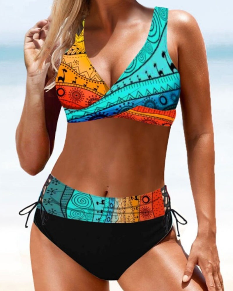 WW | Bunter Bikini Badeanzug