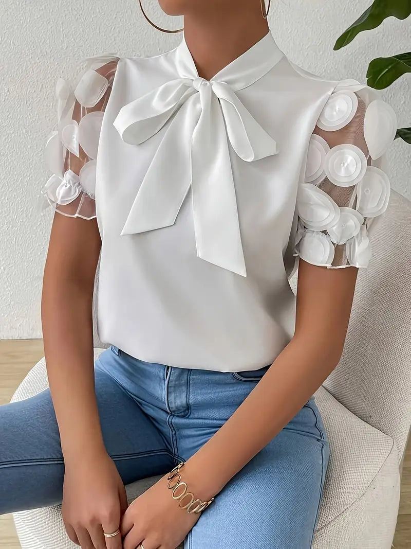 WW | Bluse mit Transparenten Puffärmeln