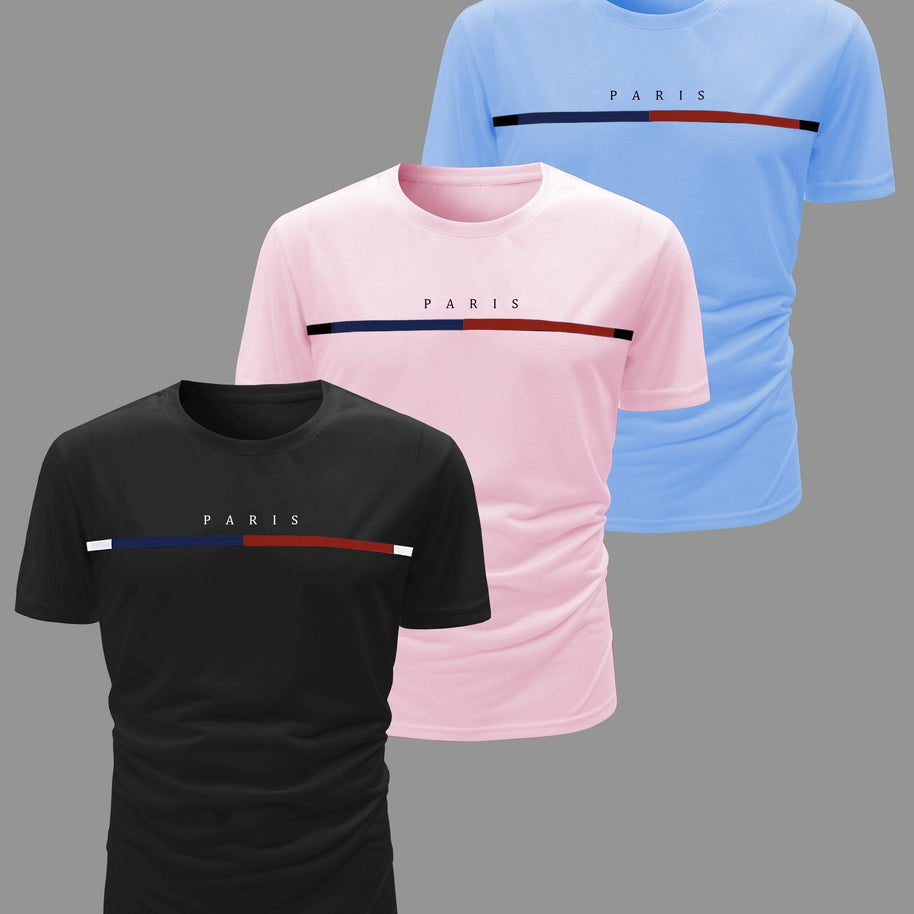 WW | 3 Pack Herren Lässig Kurzarm T-shirts
