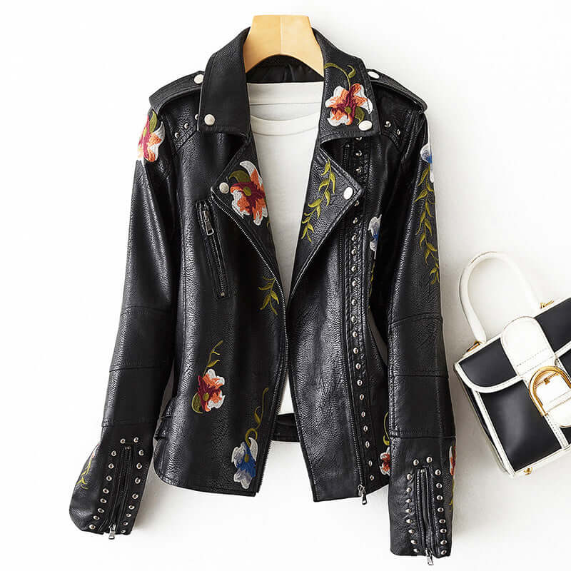 WW | Damen Retro Blumenmuster Jacke