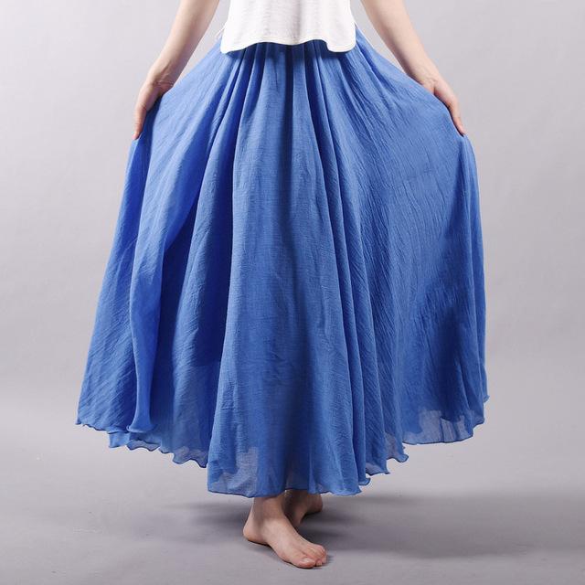 WW | Lässig fallender Boho Maxi Rock für Damen