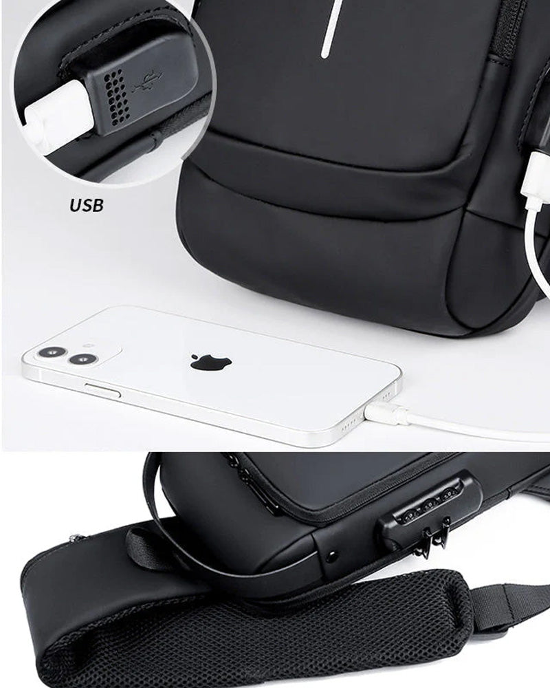 WW | Diebstahlsichere Brusttasche mit Zahlenschloss
