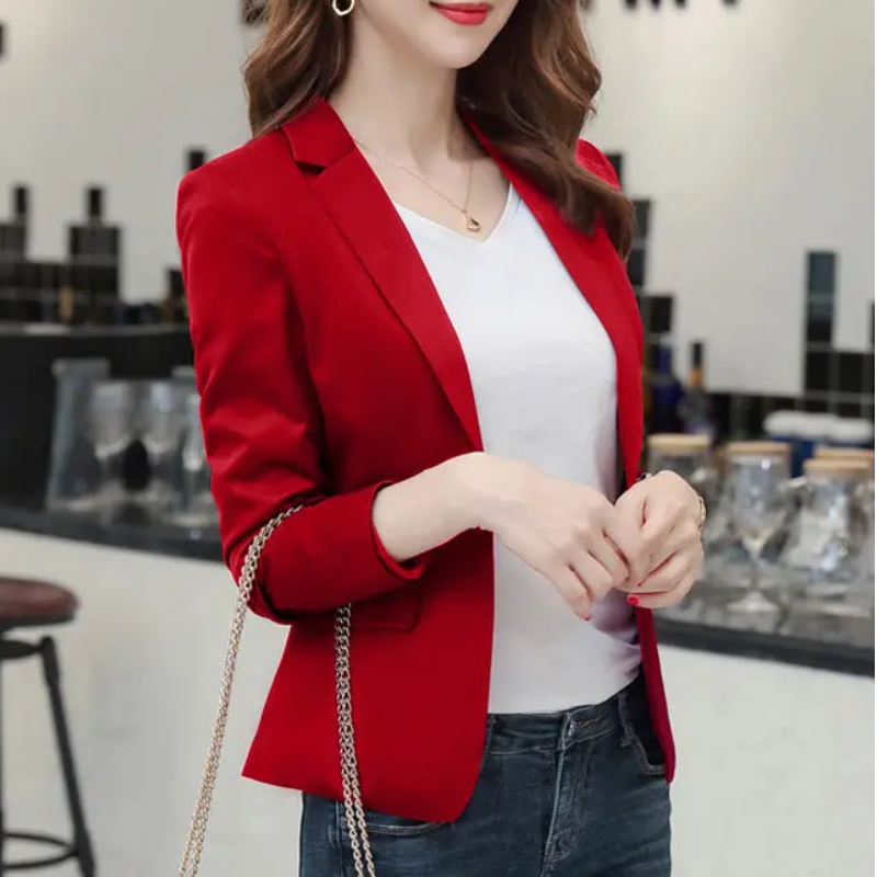 WW | Eleganter Damenblazer mit Langen Ärmeln Ideal für Die Arbeit