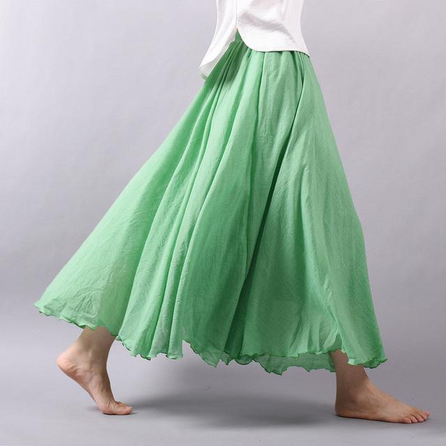 WW | Lässig fallender Boho Maxi Rock für Damen