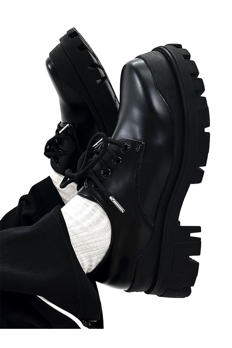 WW | Moderne Lederschuhe Mit Dicker Sohle