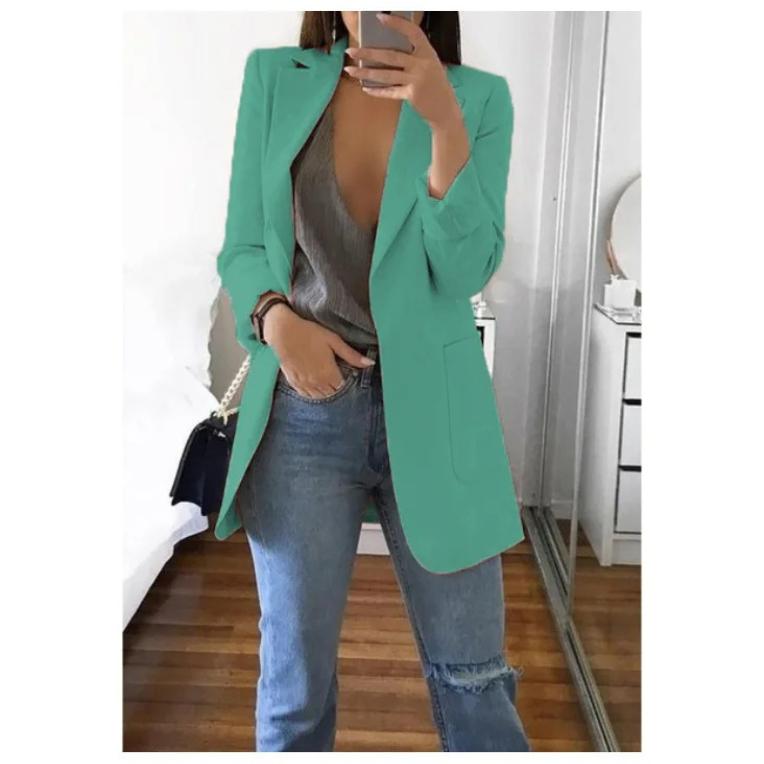 WW | Blazer für Frauen Khaki Farbe Herbst Moda