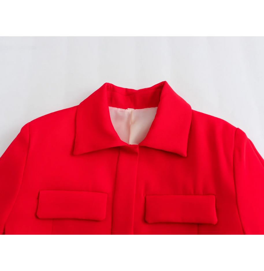 WW | Bomberjack Damen Kurzjacke mit Vier Fronttaschen und Minimalistischem Design
