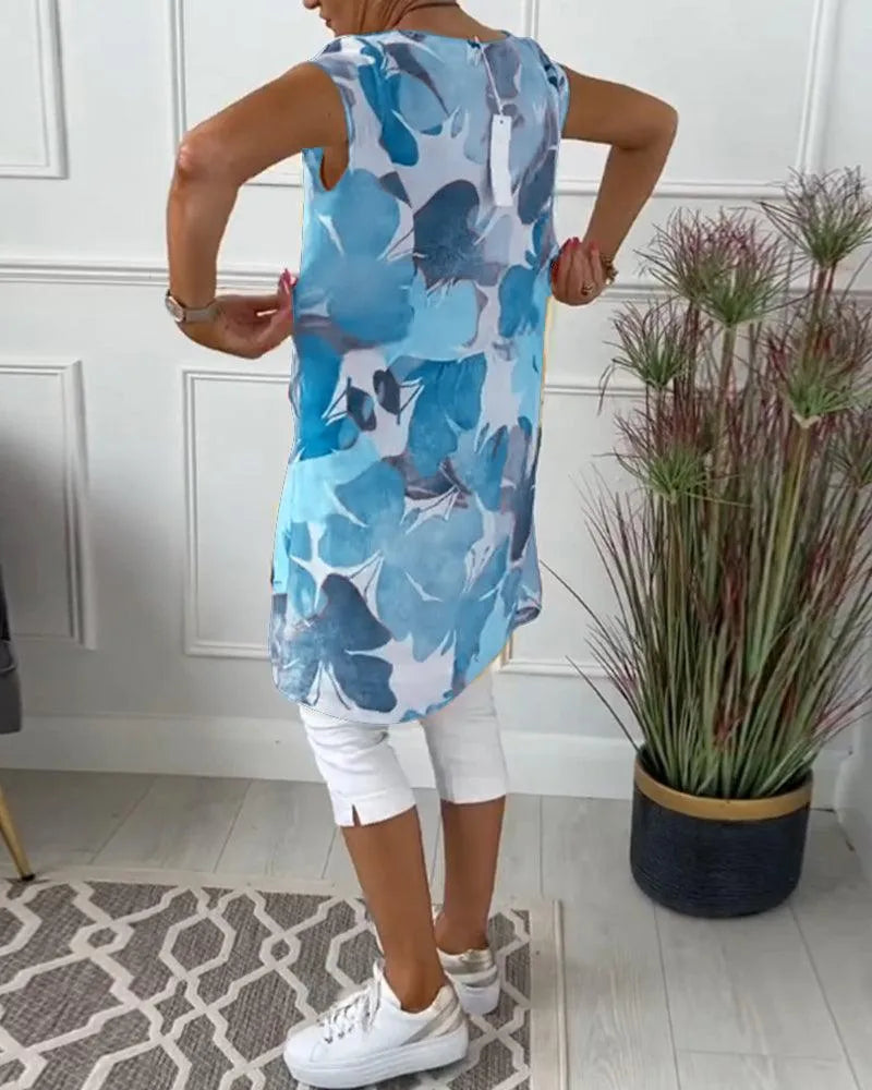 WW | Sommerkleid mit Asymmetrischem Schnitt und Hohem Schlitz