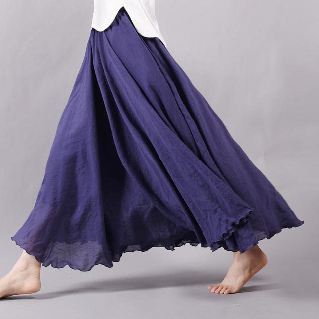 WW | Lässig fallender Boho Maxi Rock für Damen
