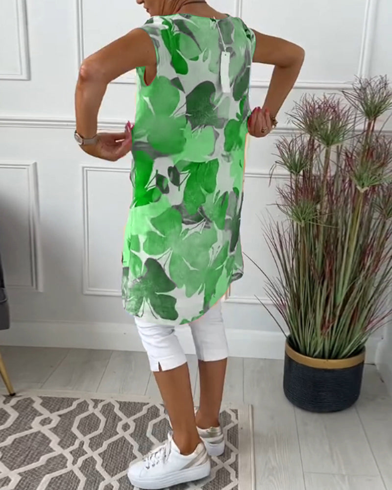 WW | Lässiges Longtop mit Farbenfrohem Blumenprint