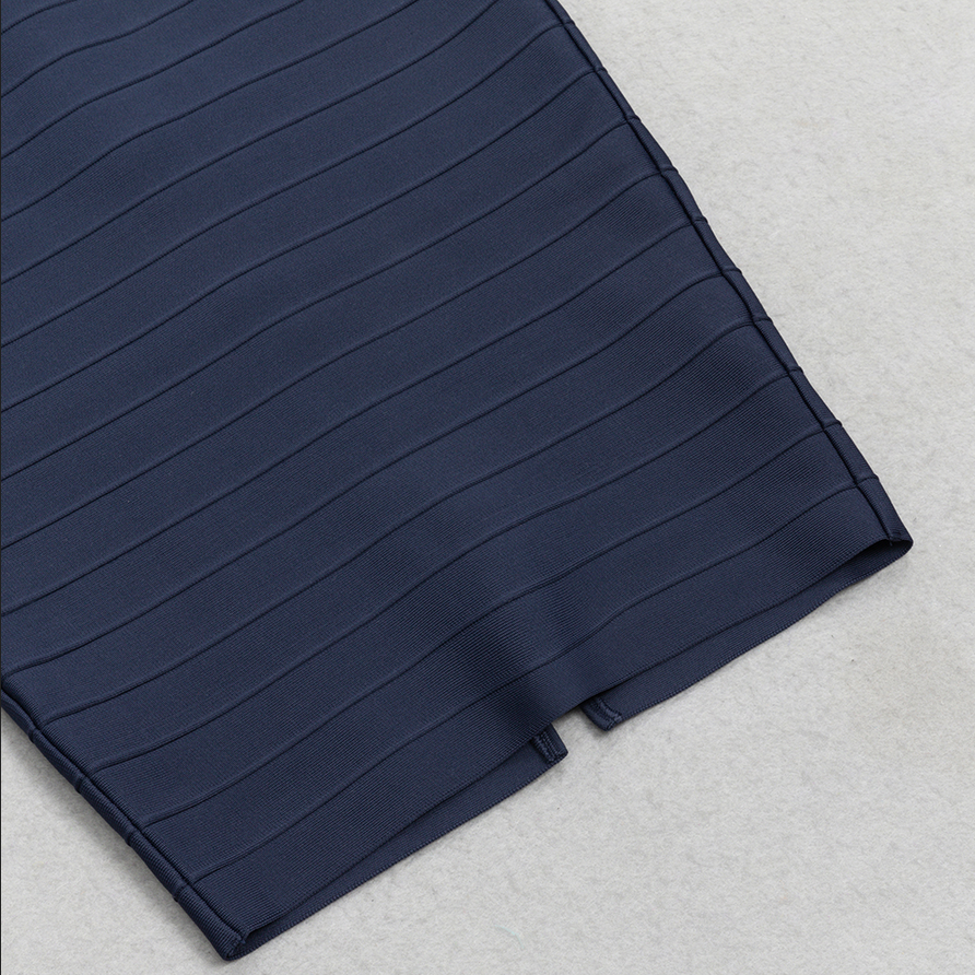 Midikleid mit Umschlagbund | Blau