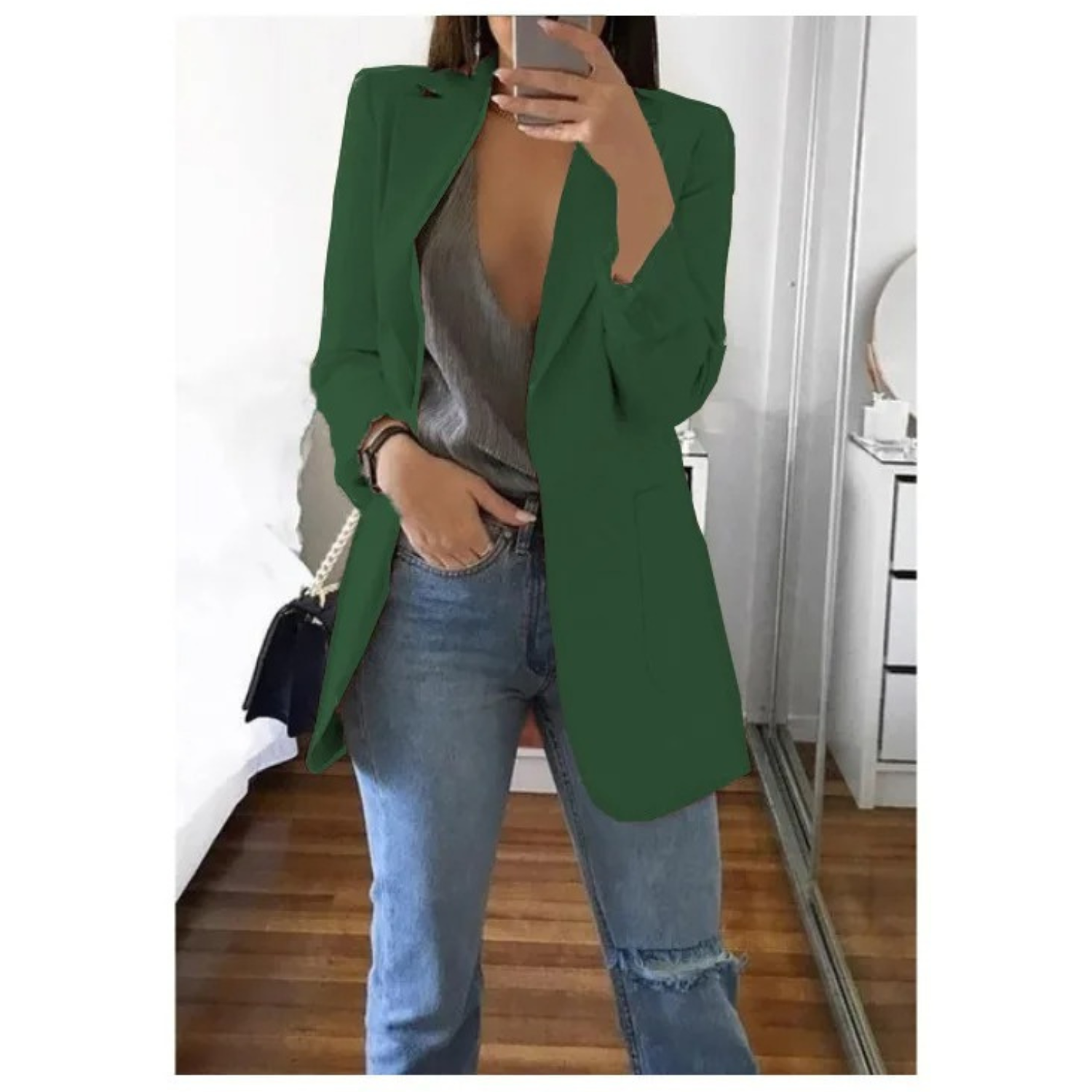 WW | Blazer für Frauen Khaki Farbe Herbst Moda