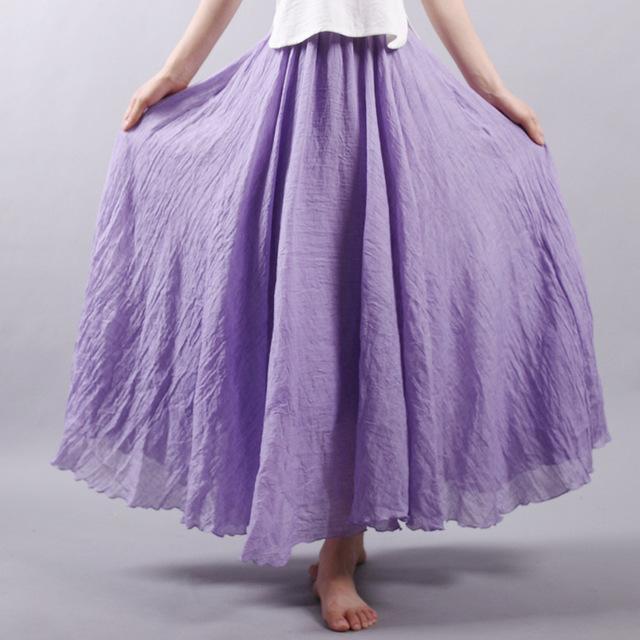 WW | Lässig fallender Boho Maxi Rock für Damen