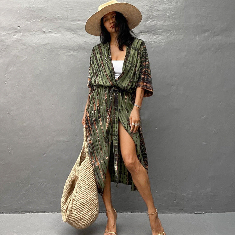 WW | Glamouröse Sonnenschutz Resort Strandkleid Cover Up