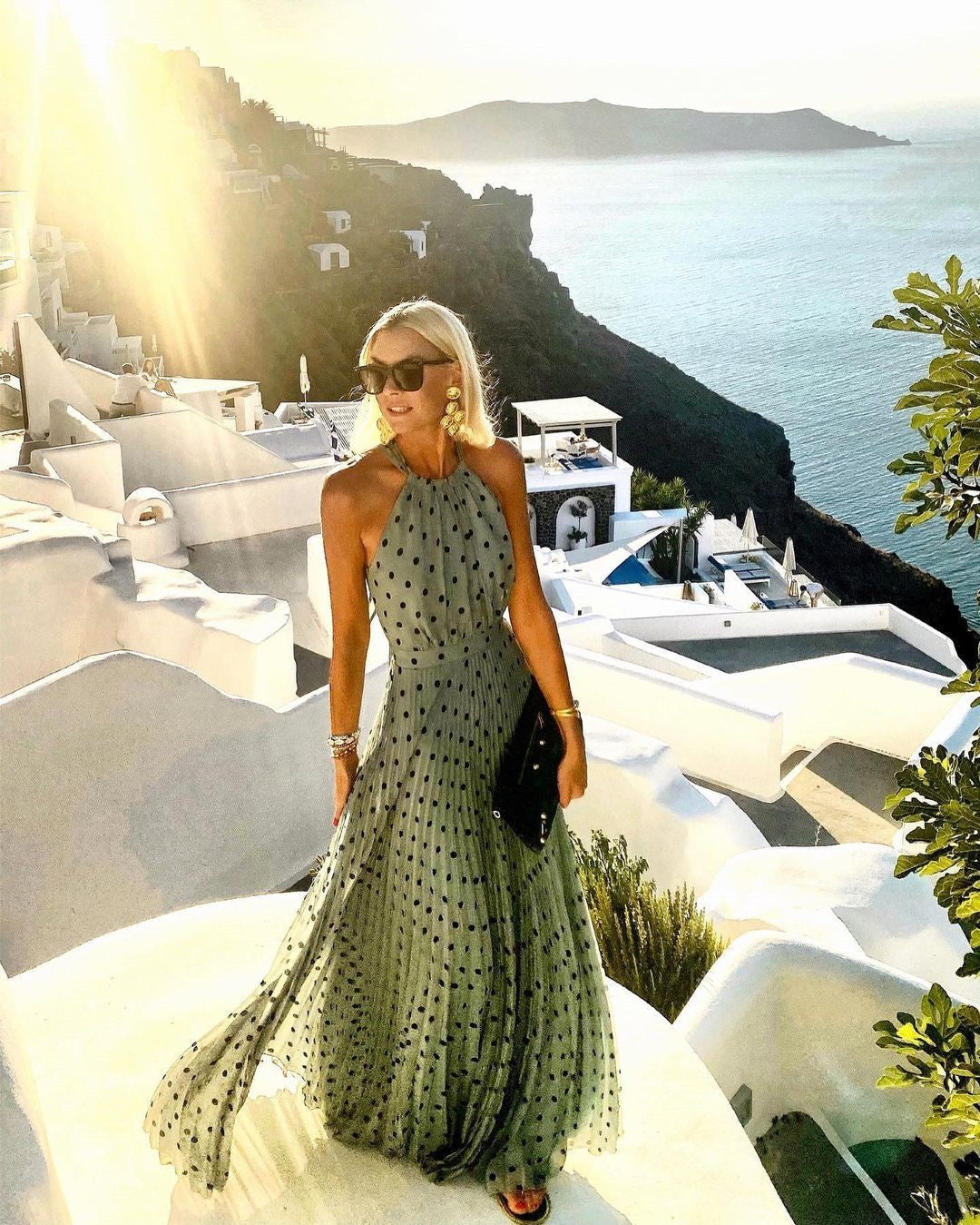 WW | Elegantes Boho Maxikleid Mit Falten