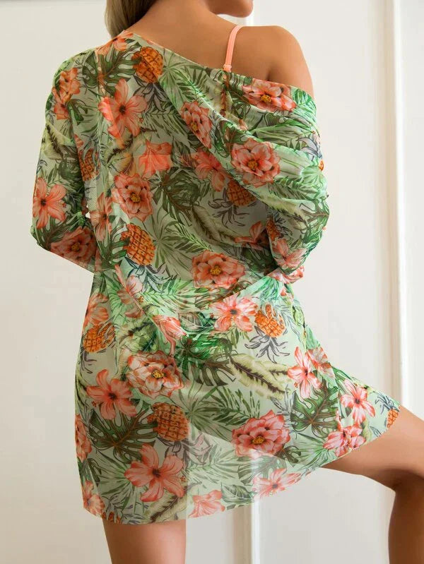 WW-in-1-Bikini-Set mit Blumenmuster (Bestseller)
