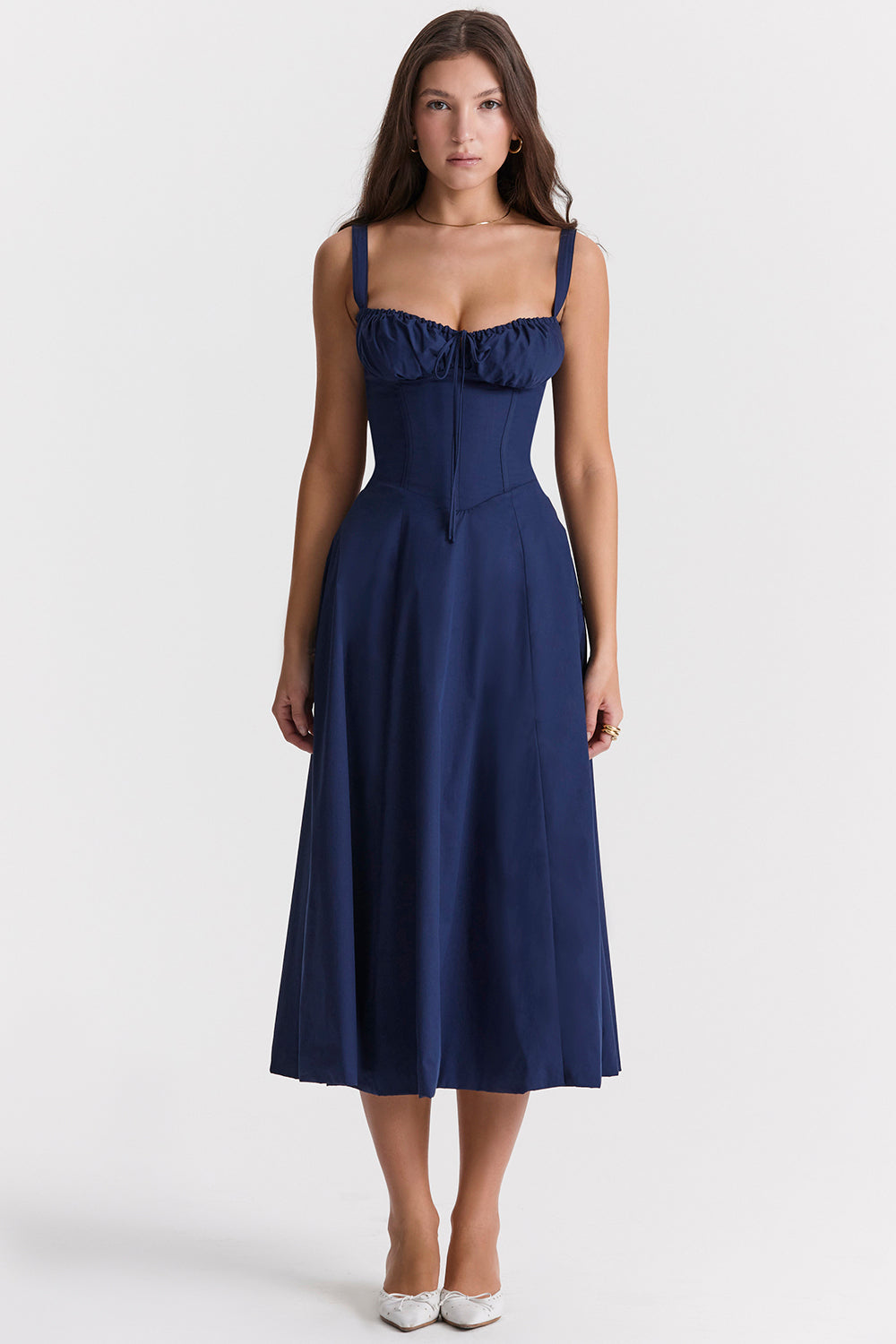 WW - Midikleid mit tailliertem Oberteil und ausgestelltem Rock | Minikleid mit Spaghettiträgern