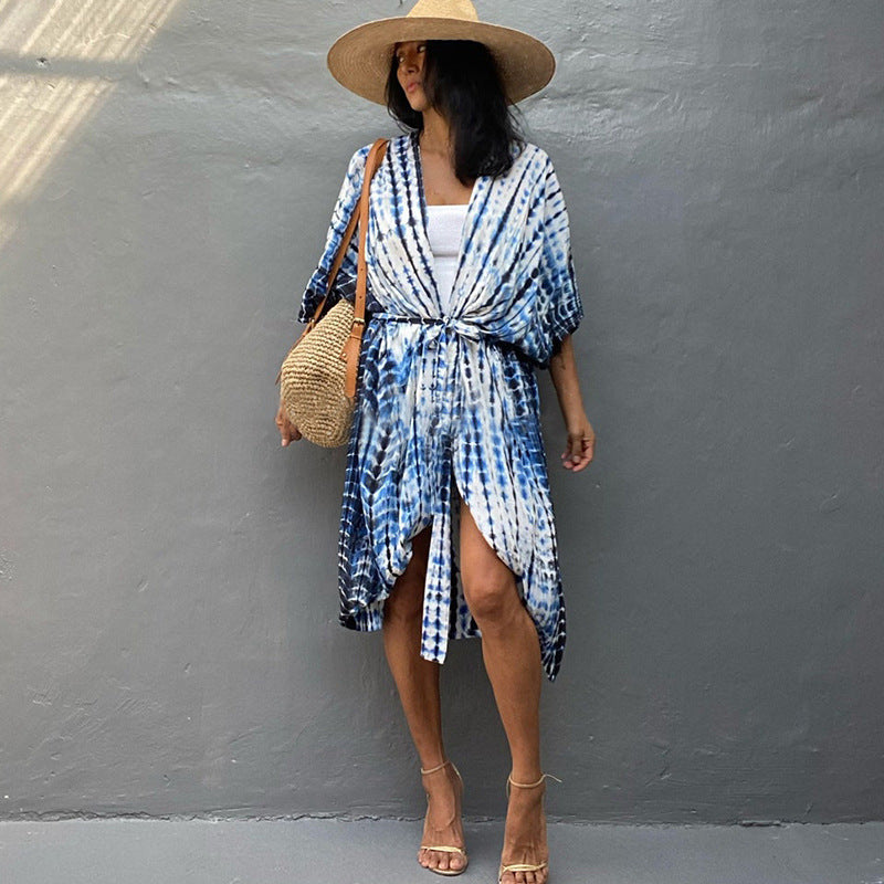 WW | Glamouröse Sonnenschutz Resort Strandkleid Cover Up