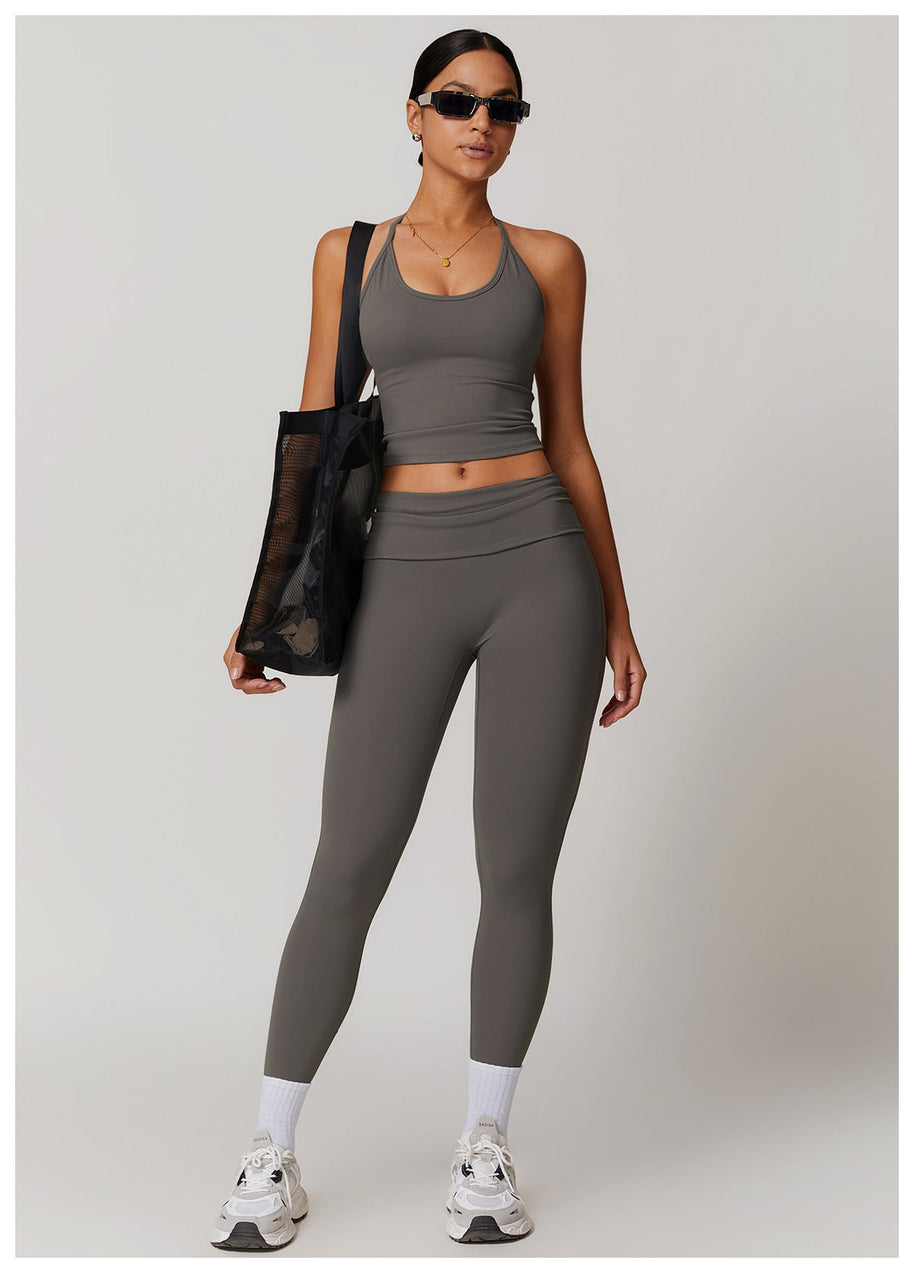 WW | Trendige Fitness Schnell-Trocknend Yoga-Hose mit Falten