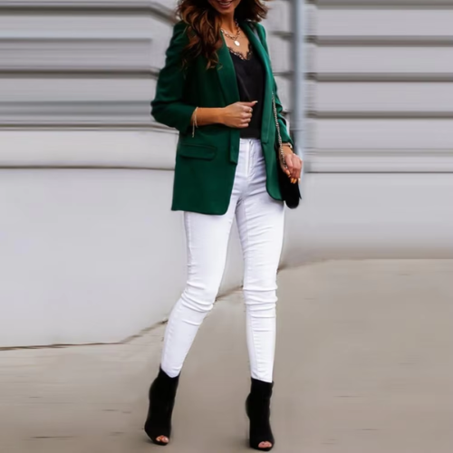 WW | Stilvolle Damen Blazer mit Einzelknopfverschluss Ideal für Die Arbeit