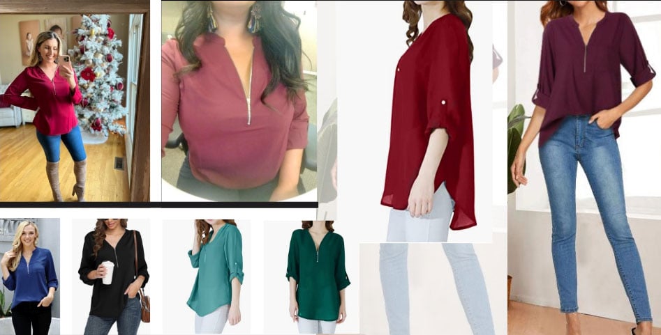 Maxime™ - Langärmelige Lockere Bluse