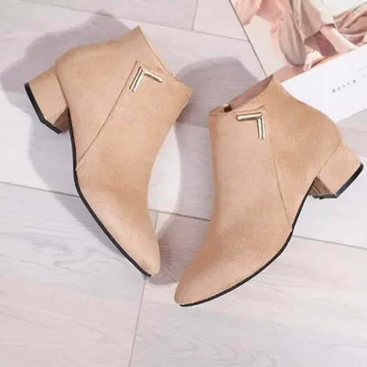 WW | Stiefeletten Mit Spitzem Schuh Und Seitenreißverschluss Damen Stiefeletten