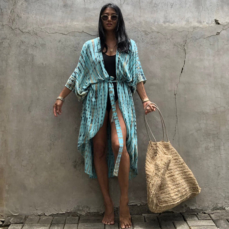 WW | Glamouröse Sonnenschutz Resort Strandkleid Cover Up