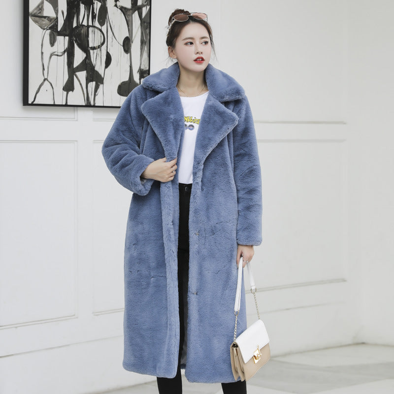 Damen Fleece-Mantel mit doppelter Knopfleiste und trendigem Schnitt WW