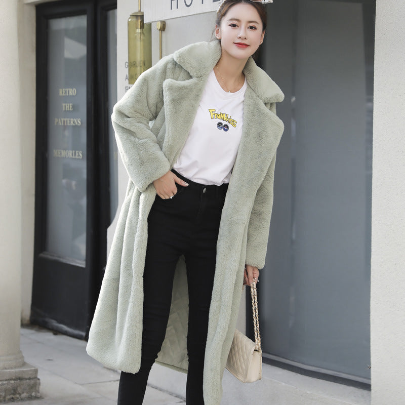 Damen Fleece-Mantel mit doppelter Knopfleiste und trendigem Schnitt WW