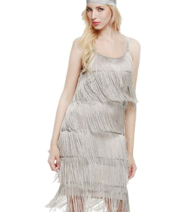 WW | 1920Er Jahre Inspiriertes Flapper Midi-Kleid