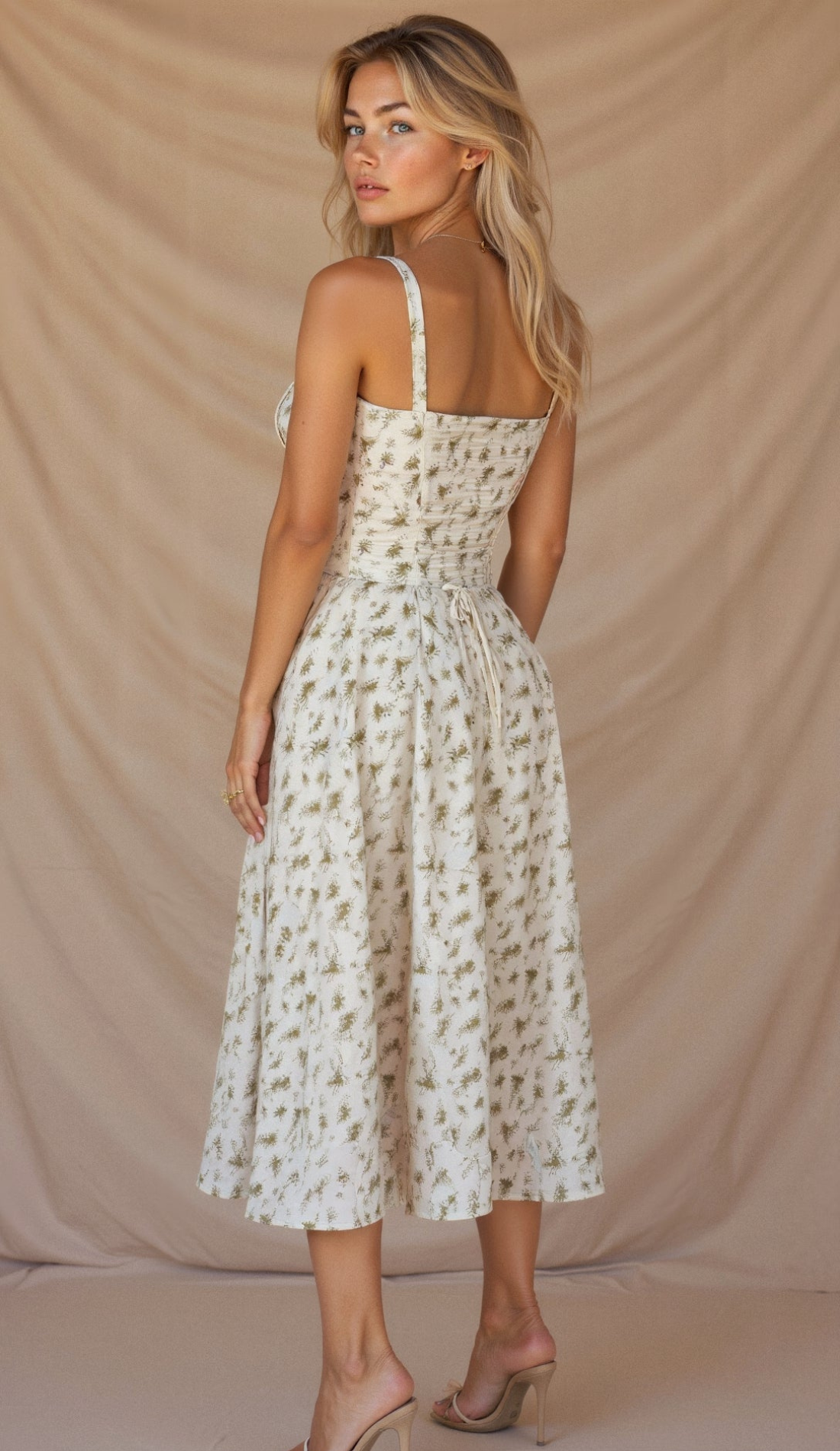 WW | Blumen Kleid für Frauen Midi