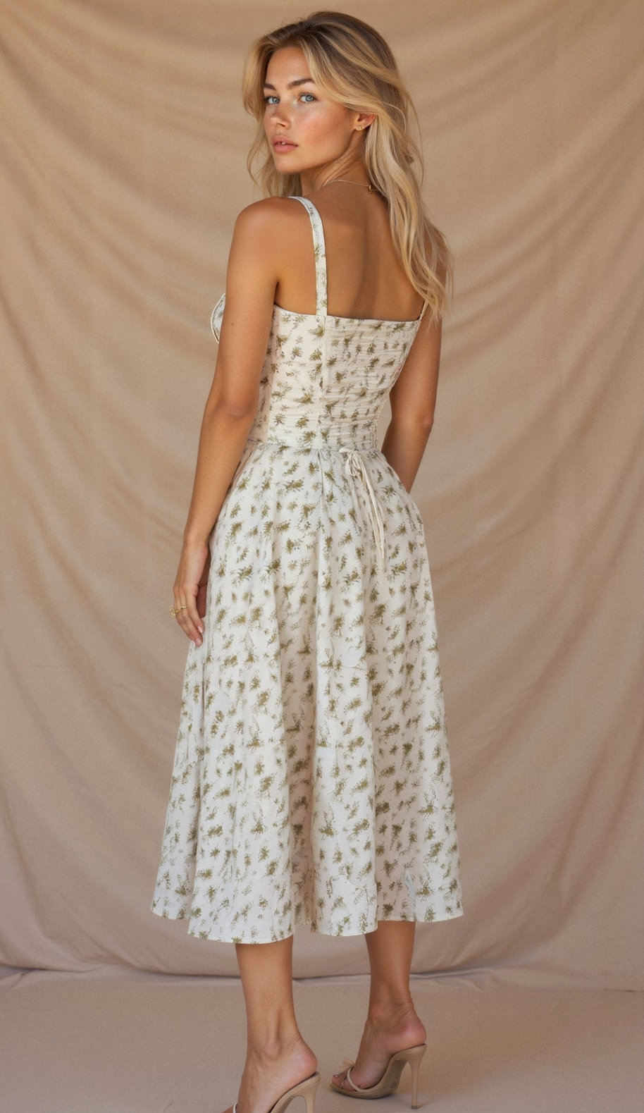 WW | Blumen Kleid für Frauen Midi