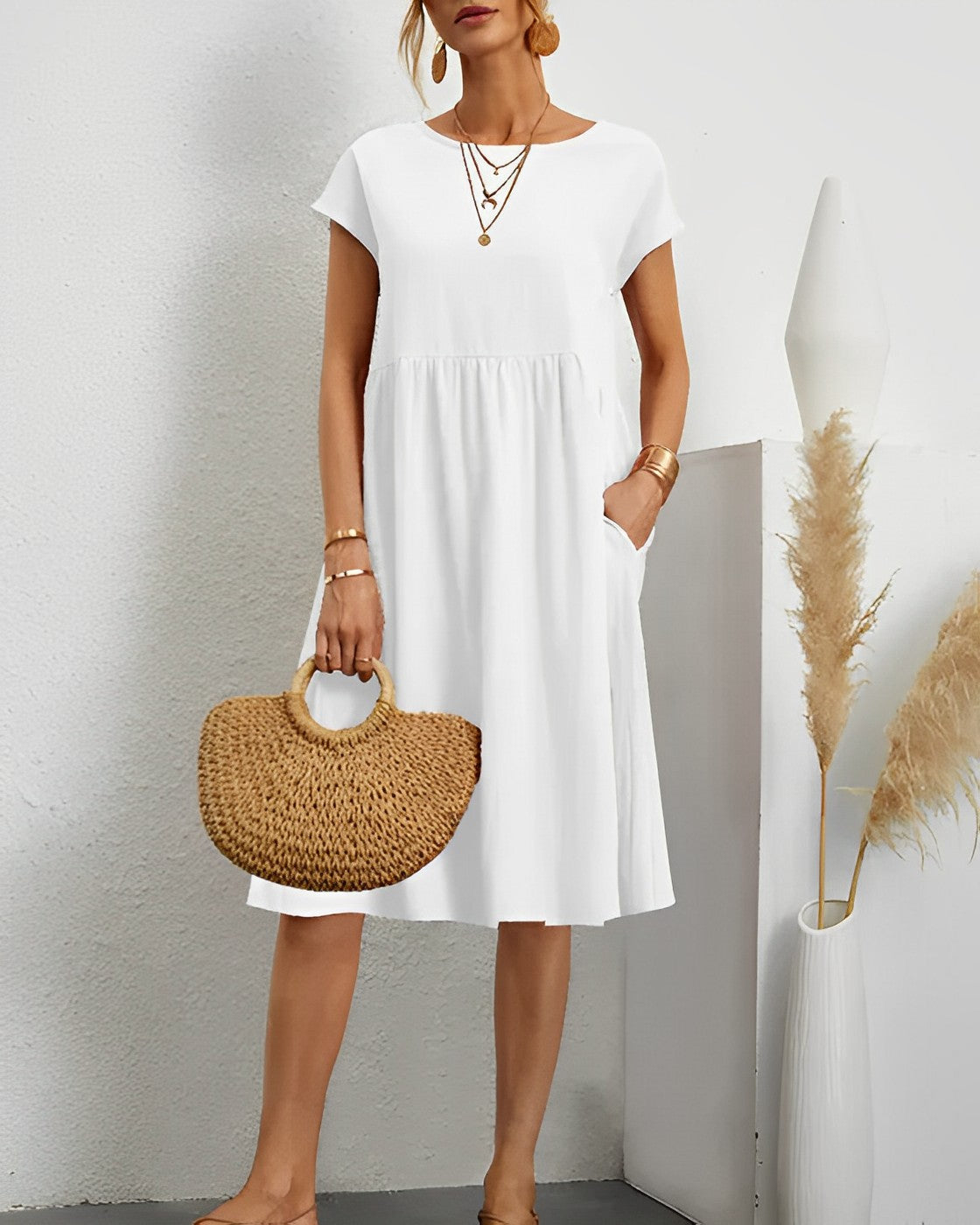 WW | Midi-Kleid mit Seitentaschen