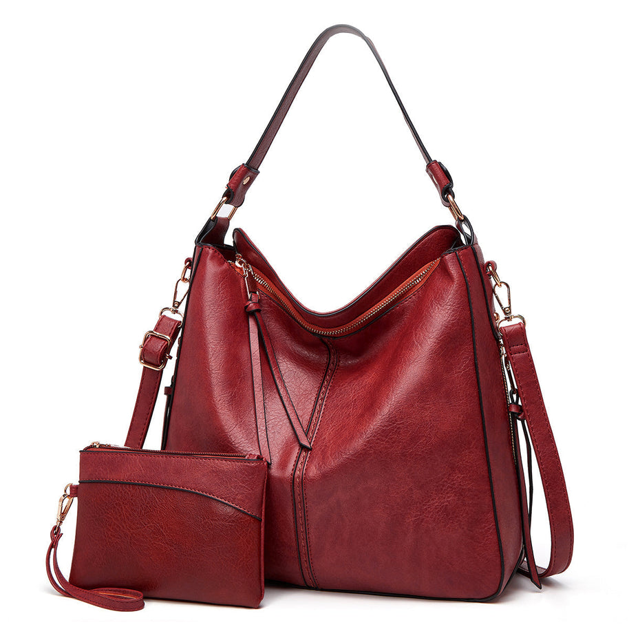 WW | Leder Tasche Mit Großer Kapazität Und Seitenfächern