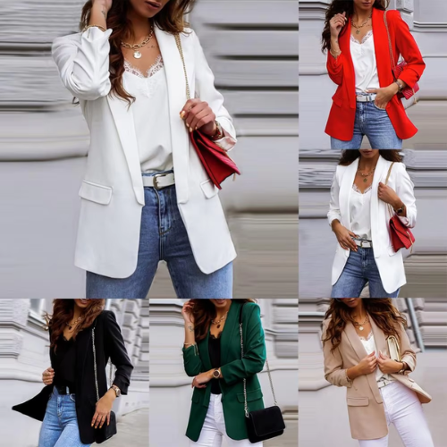WW | Stilvolle Damen Blazer mit Einzelknopfverschluss Ideal für Die Arbeit