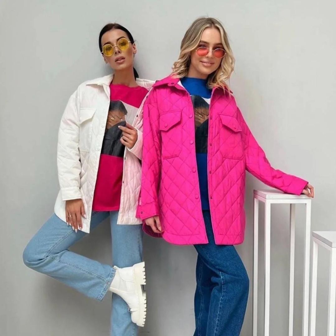 gesteppte Jacke mit Druckknöpfen