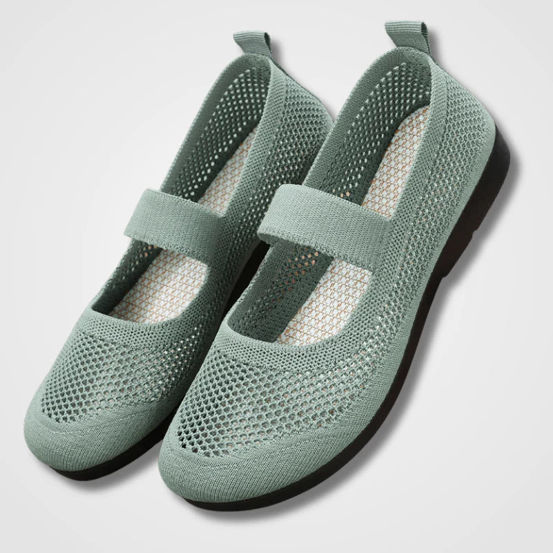 WW | Orthopädische Luftige Gestrickte Riemenflachschuhe