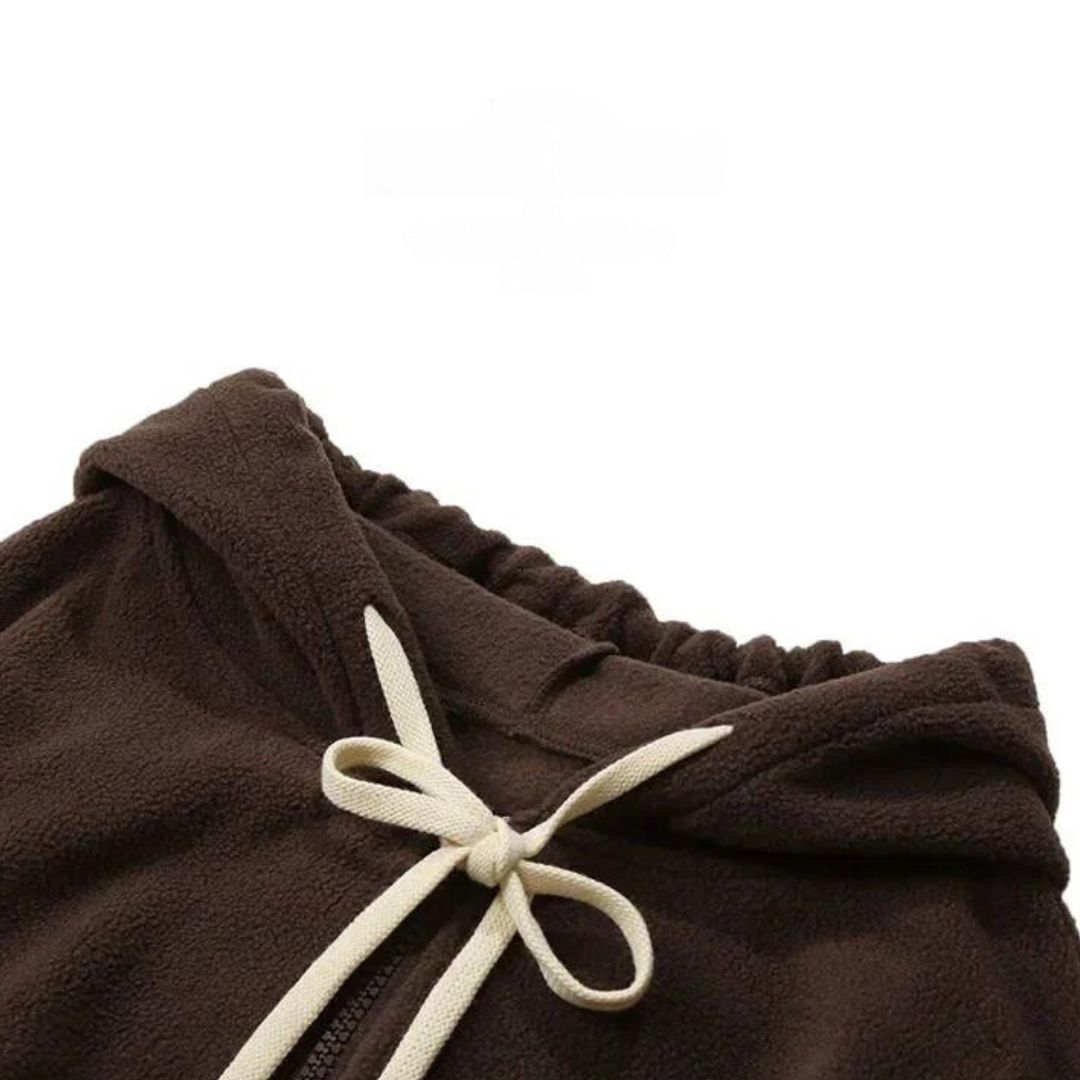 WW - Fleecejacke Mit Kapuze Und Patchworkmuster