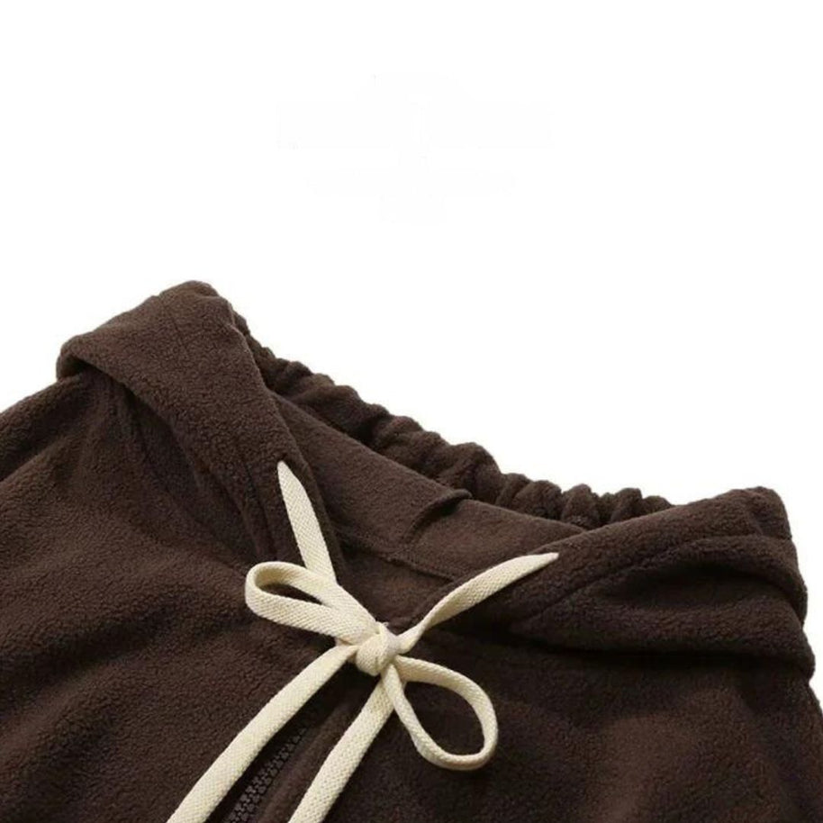 WW - Fleecejacke Mit Kapuze Und Patchworkmuster