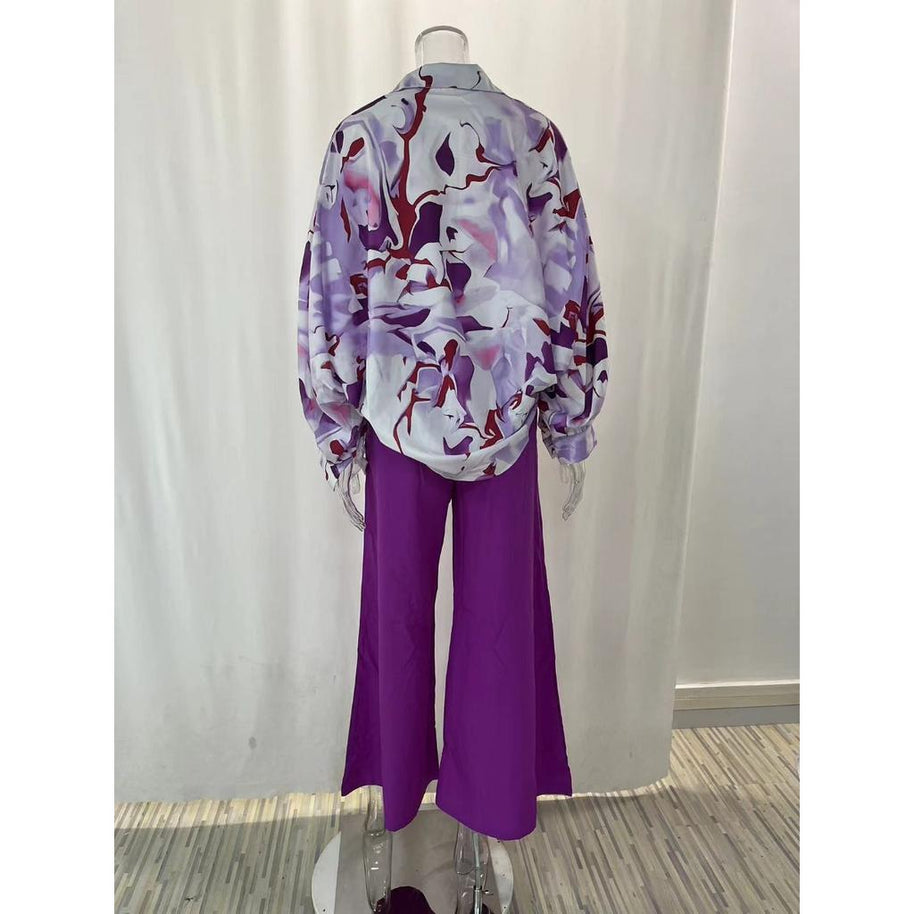 WW Damenanzug | Eleganter 2-teiliger Damenanzug mit Luxusdruck