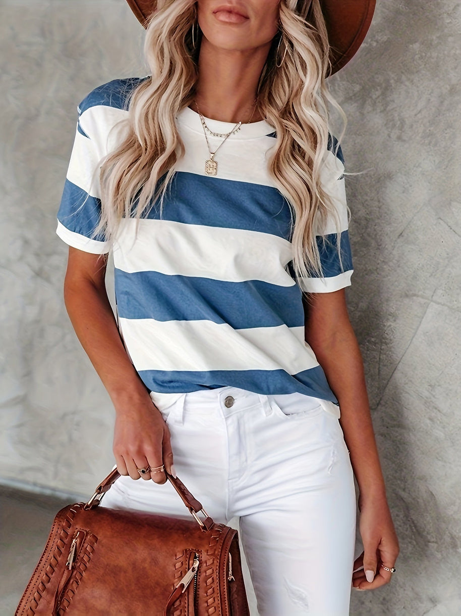 WW | Gestreiftes T-Shirt mit Kurzen Ärmeln für Damen