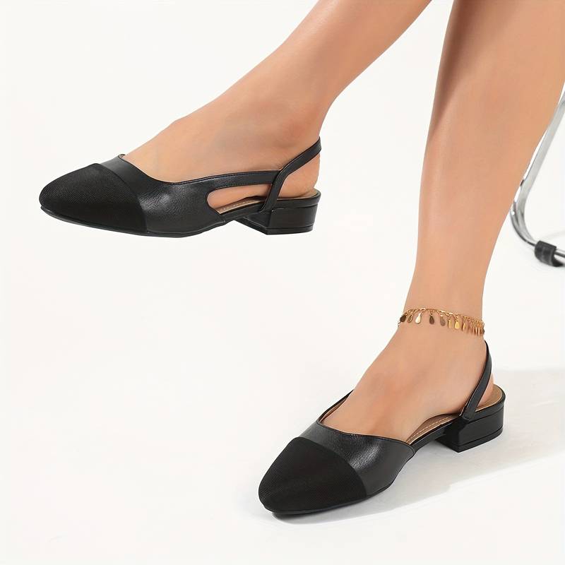 WW | Slingback Ballerinas in Beige & Schwarz Klassischer Chic