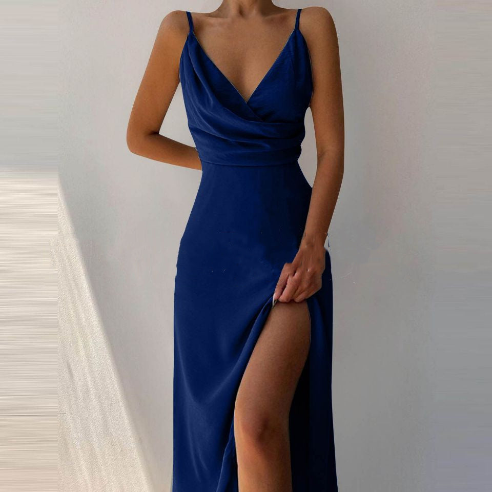 WW | V-Ausschnitt Midikleid Mit Druck Und Schlitz