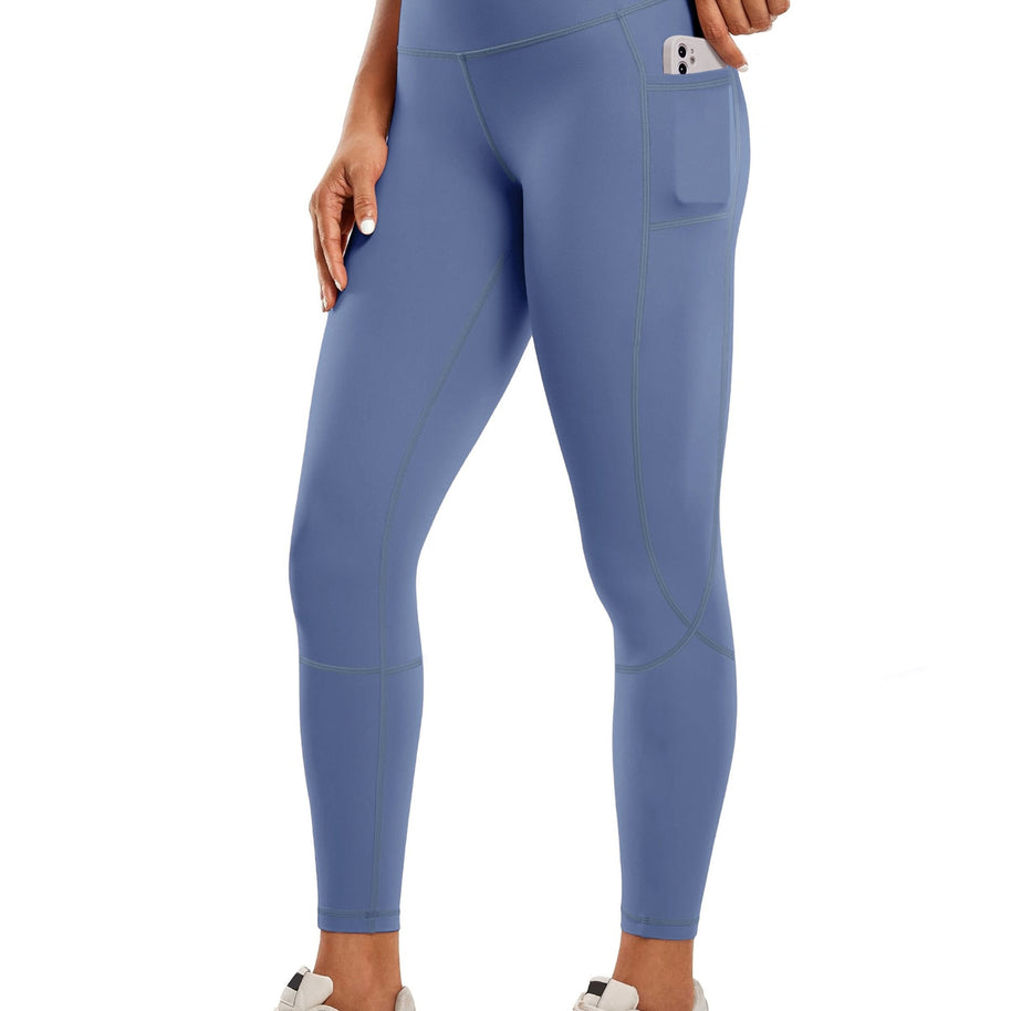 WW | Schnell Trocknende Damen Yogalegging Mit Hohem Bund Und Tasche