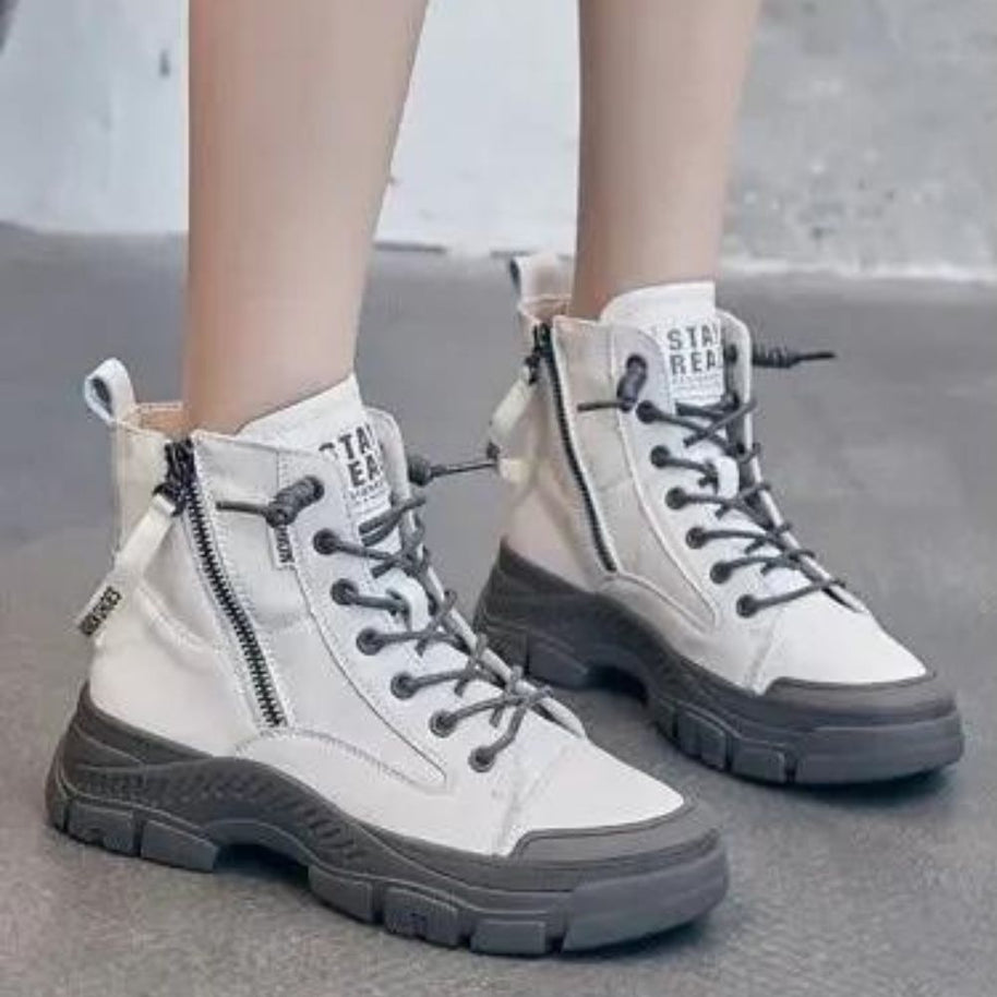 W&W - Elegante High-Top-Sneakerstiefel mit Reißverschluss