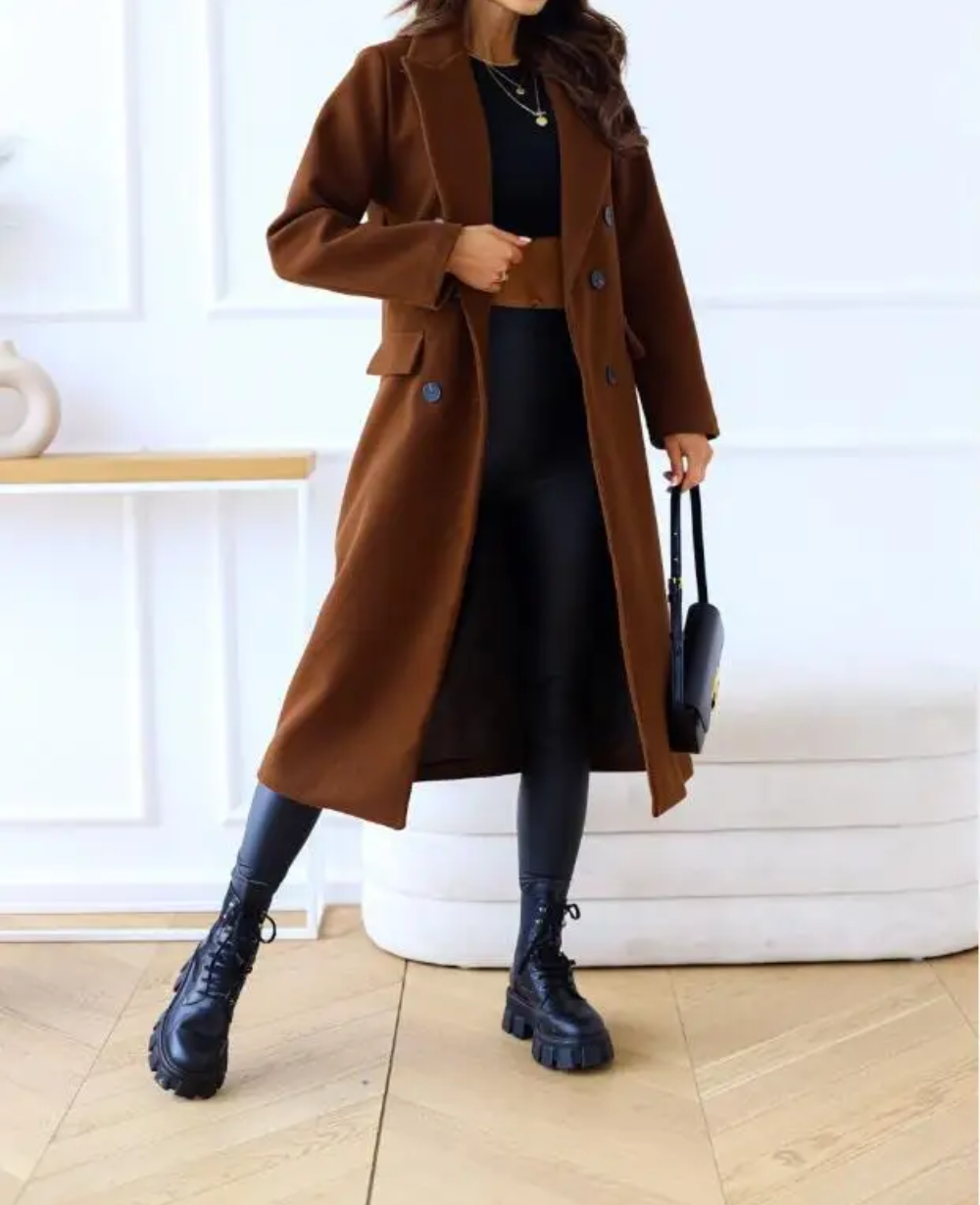 WW | Lange Elegante Taillierte Trenchcoat Für Damen | Perfekt Für Herbst Und Winter