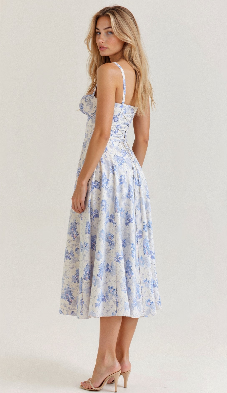 WW | Blumen Kleid für Frauen Midi