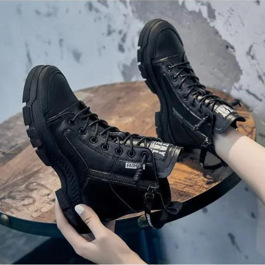 W&W - Elegante High-Top-Sneakerstiefel mit Reißverschluss