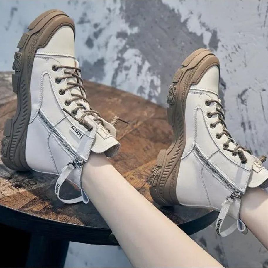 W&W - Elegante High-Top-Sneakerstiefel mit Reißverschluss