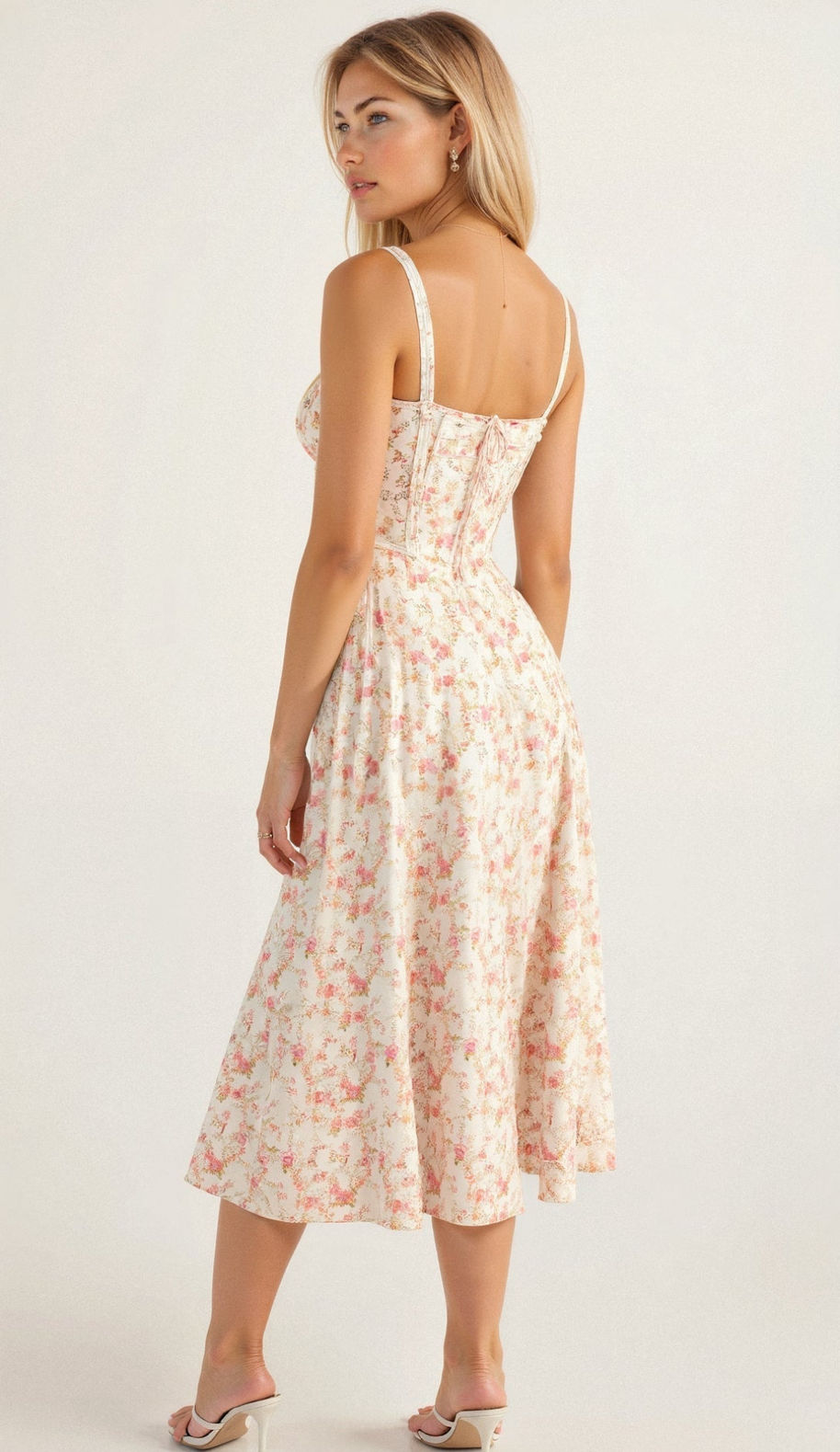 WW | Blumen Kleid für Frauen Midi